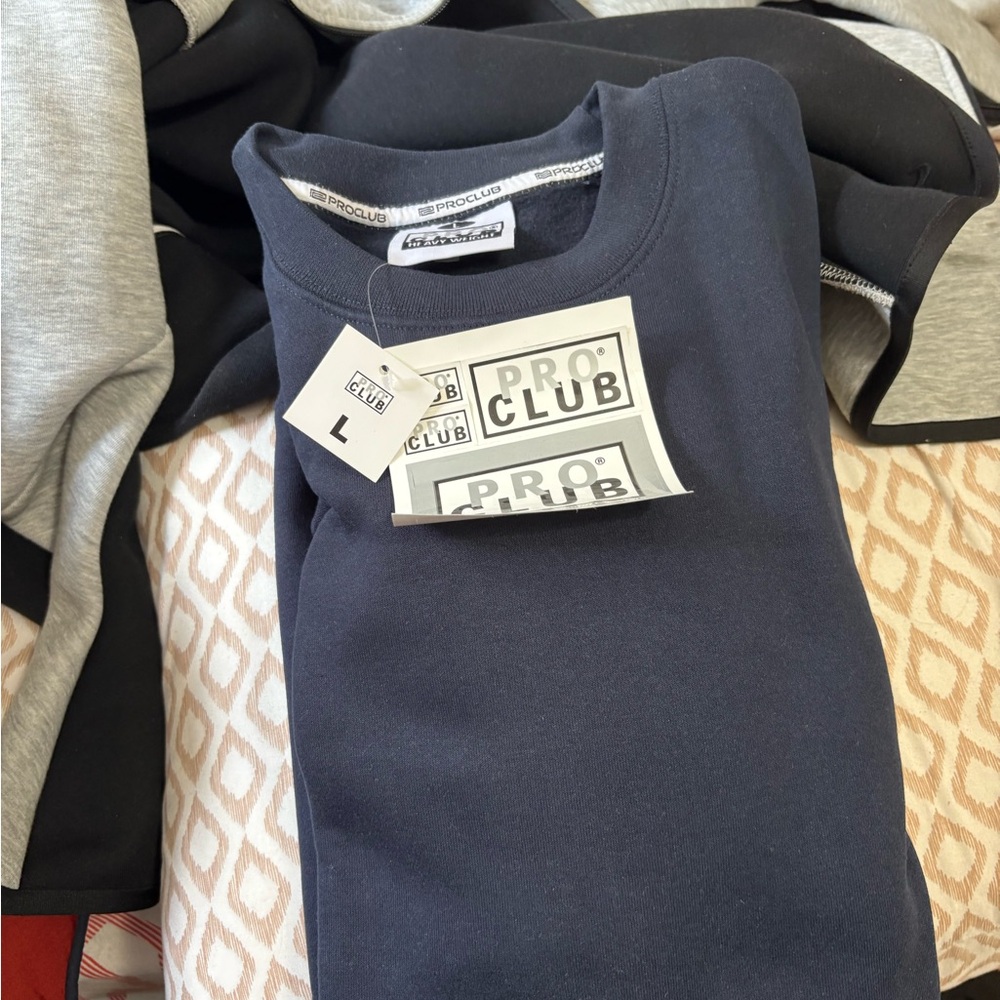 Pro Club Men's Crewneck Sweater - Blue